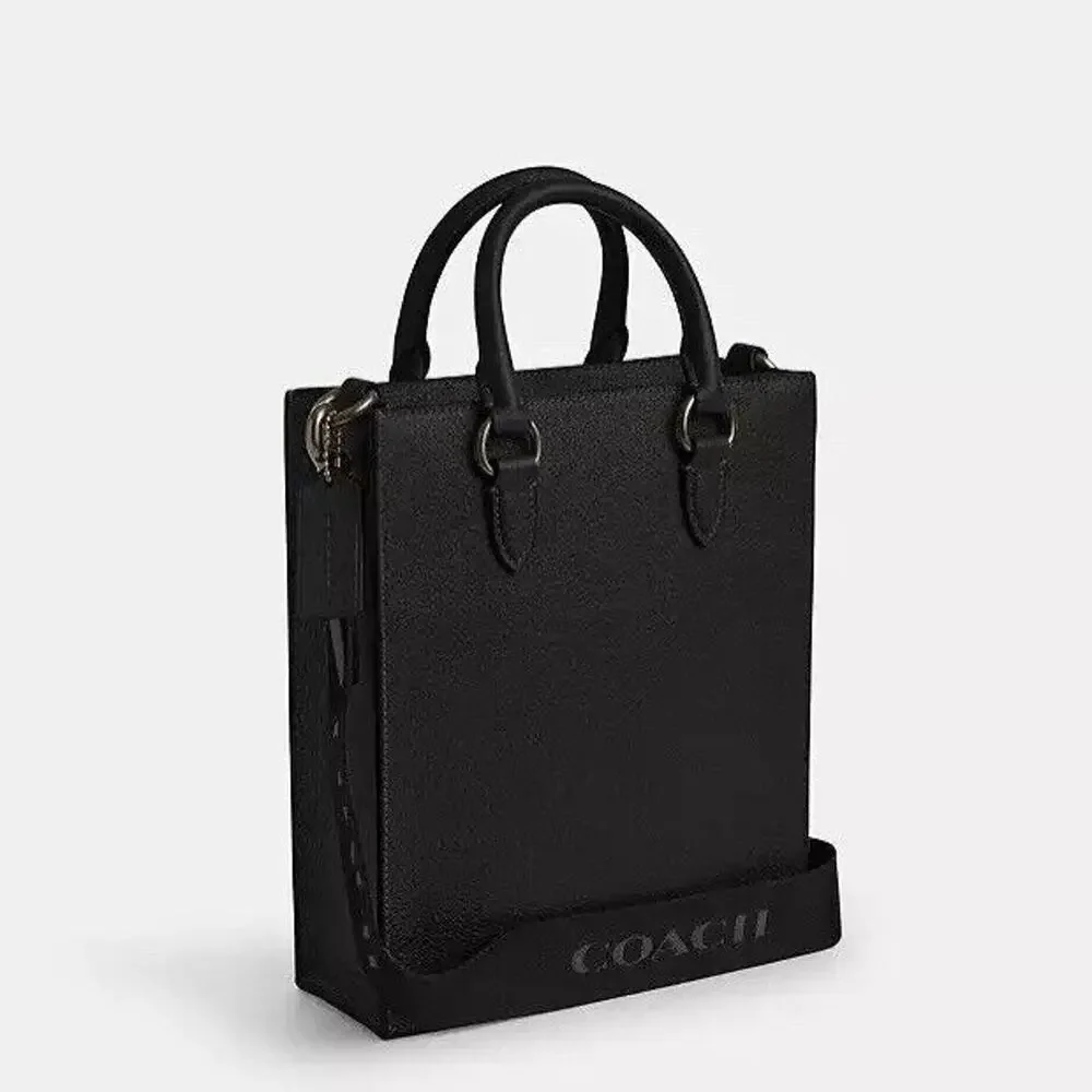 NWT Coach MEN'S Dylan Tote CT910 Pebbled Leather/Gunmetal/Black - Picture 7 of 8